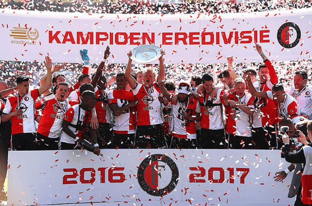 Feyenoord celebrando un título de la Eredivisie