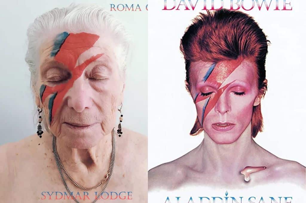 Recreación de una portada icónica de David Bowie durante la pandemia