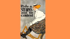 Afiche, mujer y ciclismo