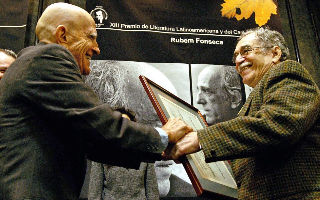 Rubem Fonseca y Gabriel García Márquez en la FIL Guadalajara, 2003.