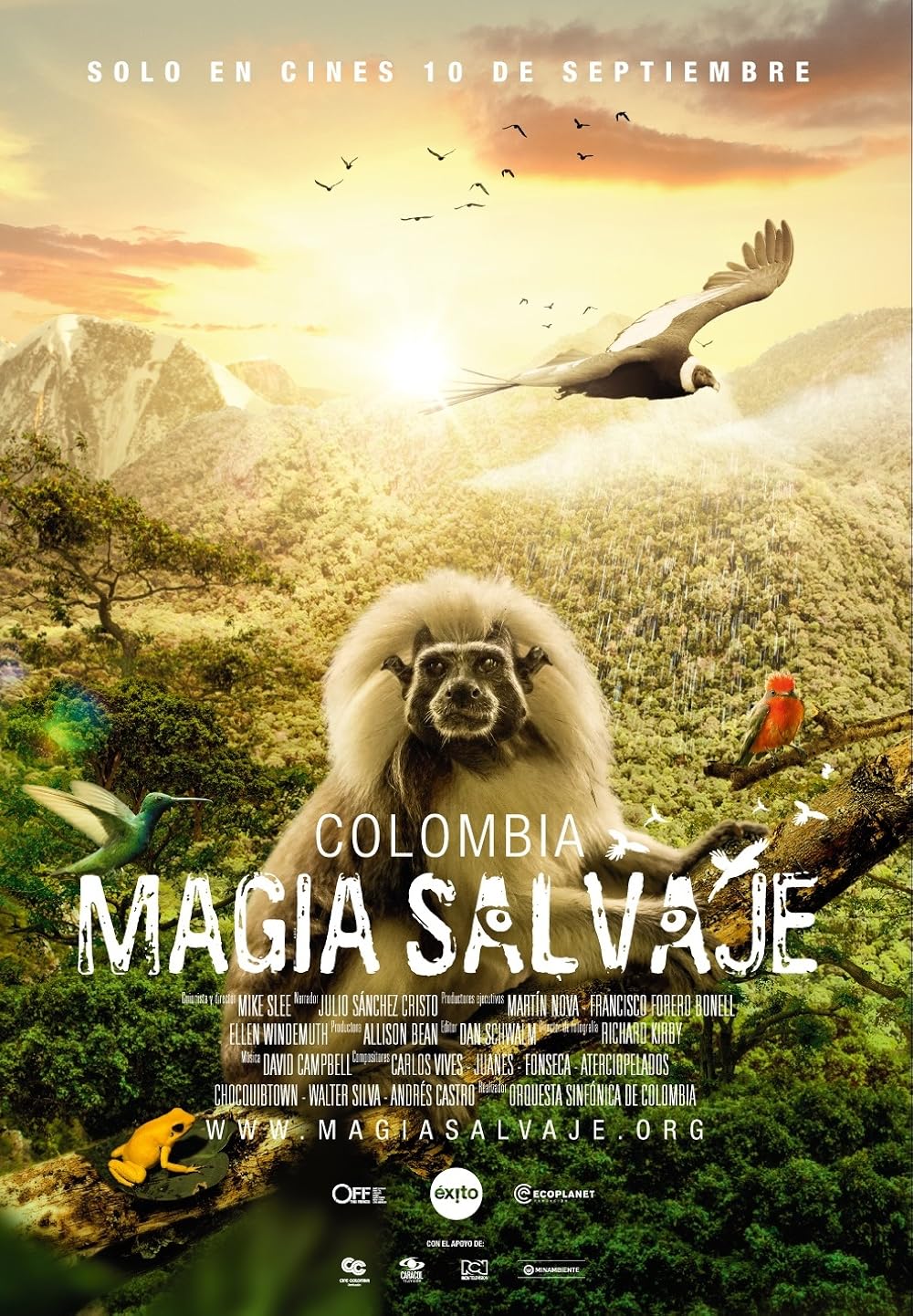 Cartel de Colombia magia salvaje, éxito de taquilla entre las mejores películas colombianas