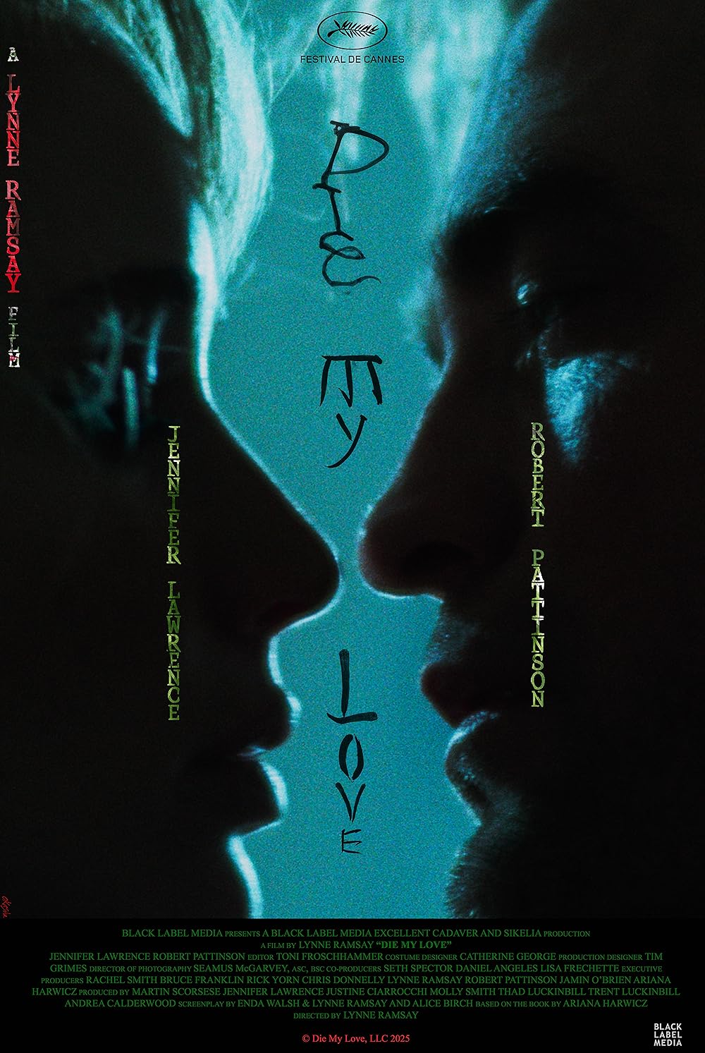 Póster de la película Die My Love con Jennifer Lawrence y Robert Pattinson