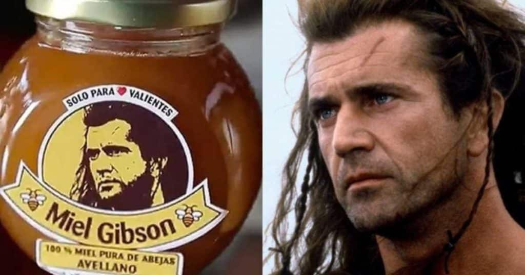Miel Gibson es una de las marcas inspiradas en películas o sus proragonistas, como Mel Gibson