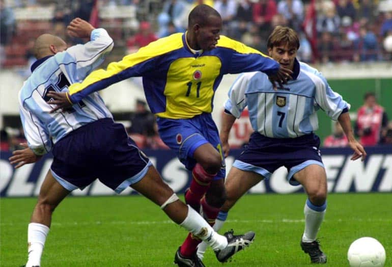 Ilustración de Faustino Asprilla en Pelota sudaca