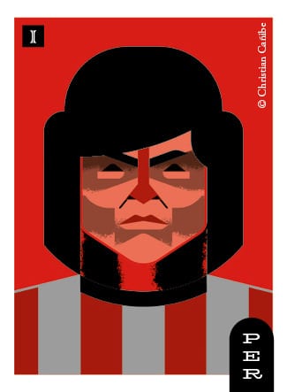 Cromo ilustrado de Pelota sudaca