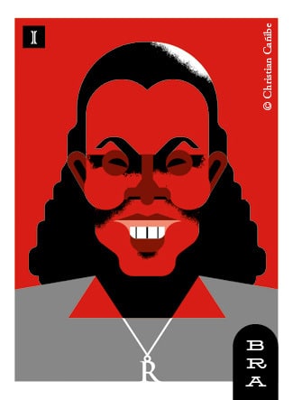 Cromo ilustrado de Pelota sudaca