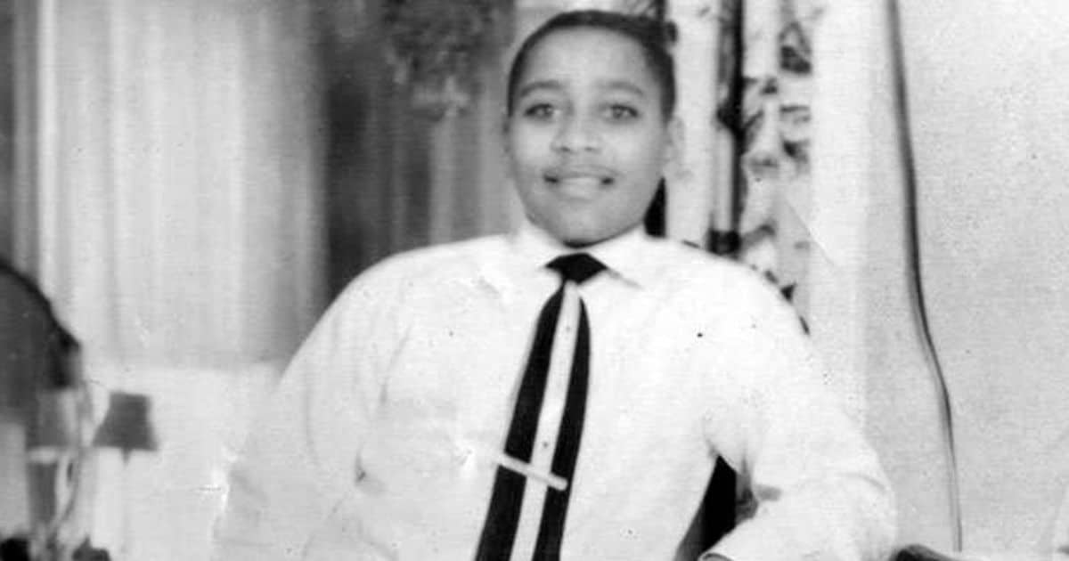 Emmett Till en ataúd abierto