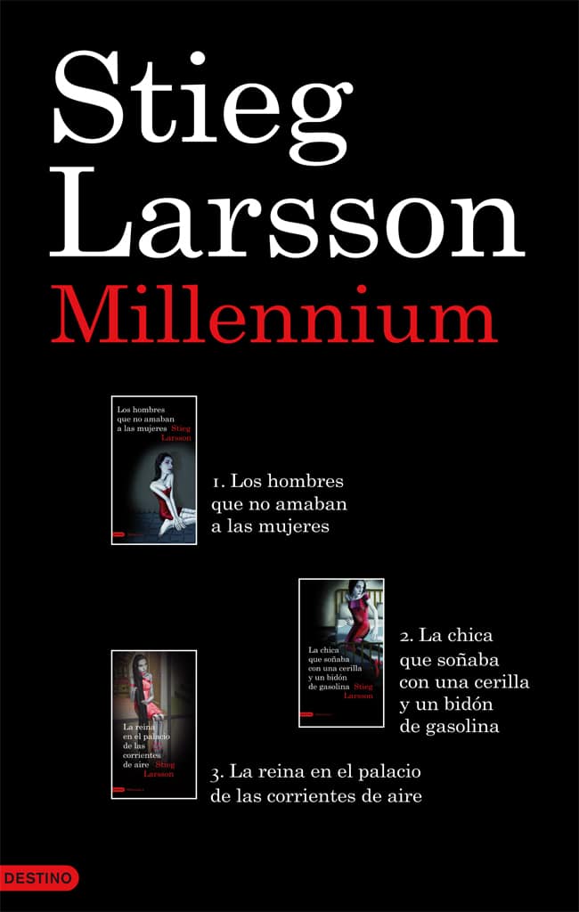 Portada de la trilogía Millennium de Stieg Larsson, novelas negras nórdicas que deberíamos leer