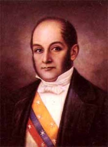 Retrato de José de Obaldía con banda presidencial.