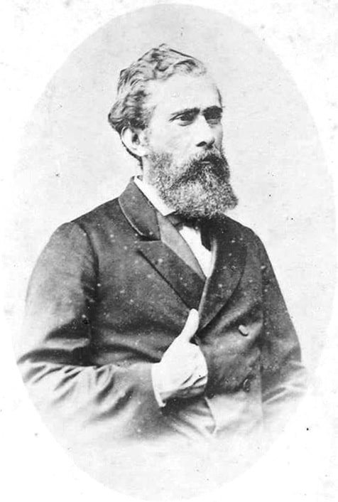 Retrato histórico de Joaquín Riascos, presidente que gobernó Colombia desde Santa Marta en 1867.